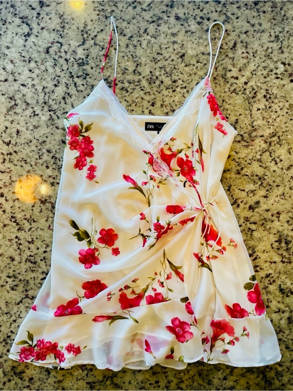 ZARA Floral Wrap Mini Dress | Size L | NWOT Condition